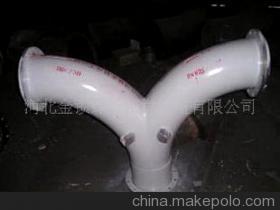 【耐磨三通,電力用耐磨三通,礦用耐磨三通生產廠家】價格,廠家,圖片,三通、四通,河北金鎖螺旋鋼管制造-